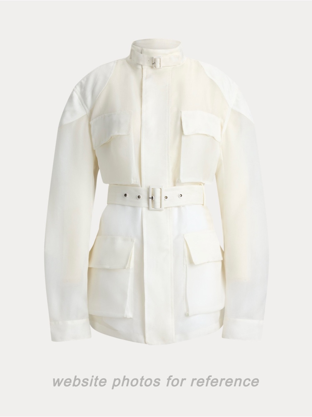 Zaria Silk Gazar Field Jacket Ralph Lauren Collection